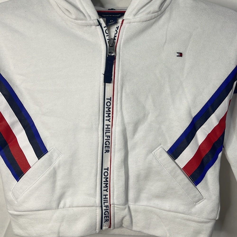 Tommy Hilfiger Toddler Girls Chevron Hoodie - Picture 2 of 7